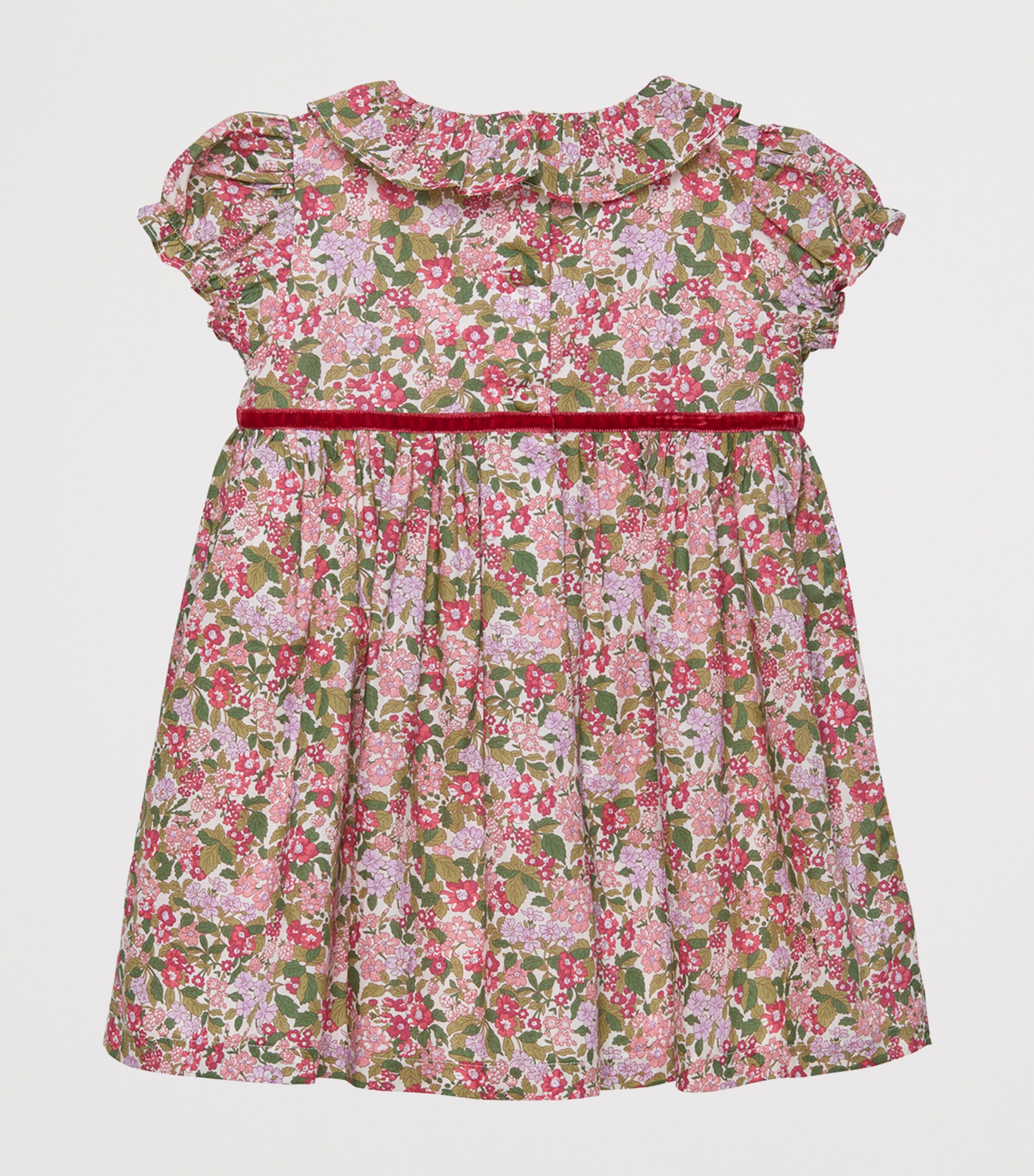Cotton Liberty Print Hedgerow Willow Dress (3-24 Months) RED HEDGEROW Image 2