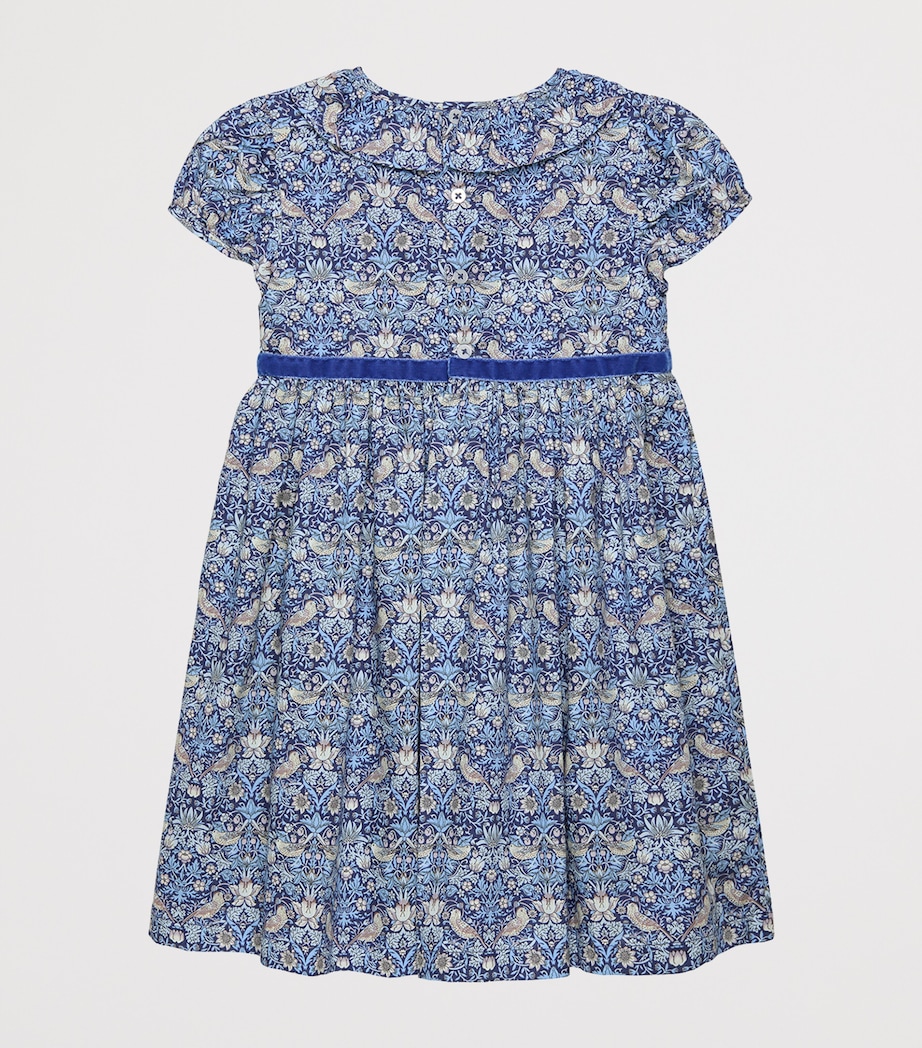 Liberty Print Strawberry Thief Dress (6-11 Years) BLUE/ STRAWBERRY THI Image 2