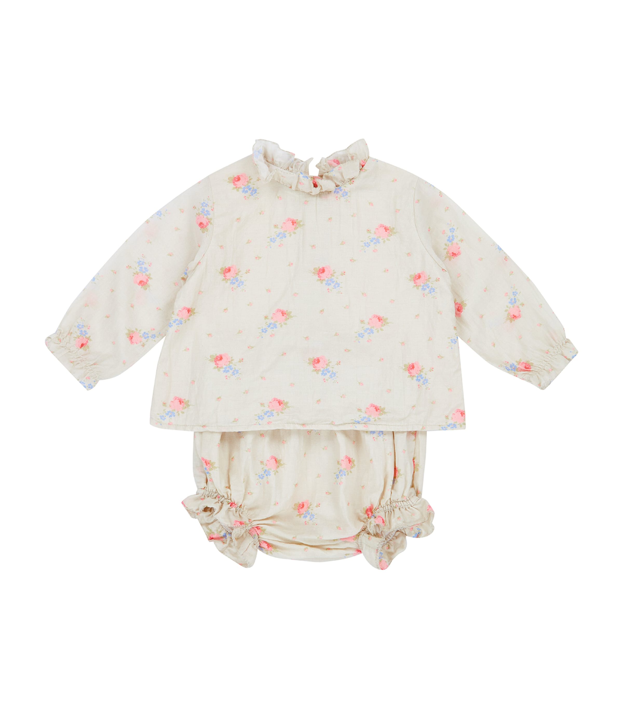 Shop Caramel Cotton Broccoli 2 Piece Set In Ivory