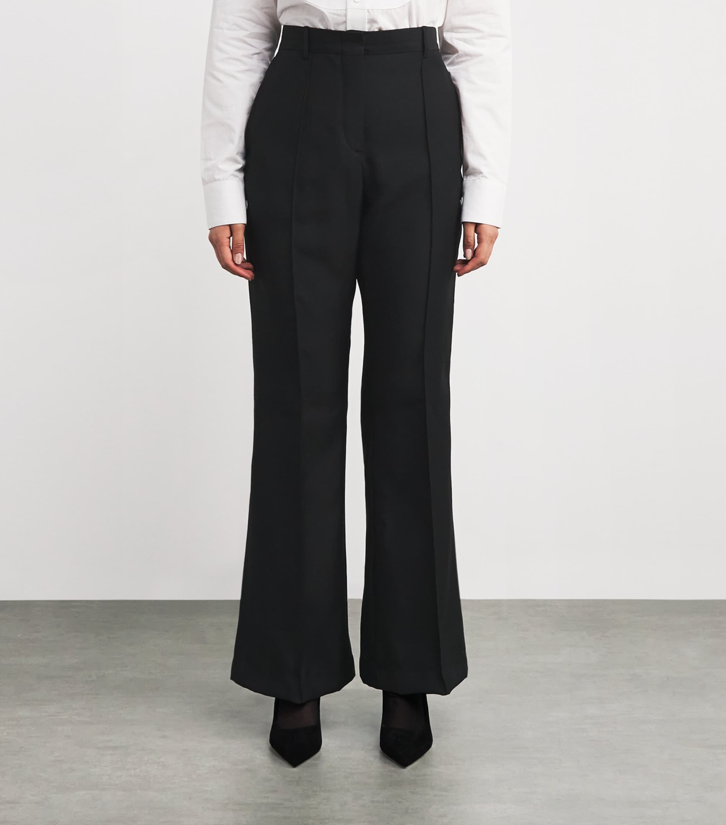 Wool-Silk Flared Trousers 1000 Image 3