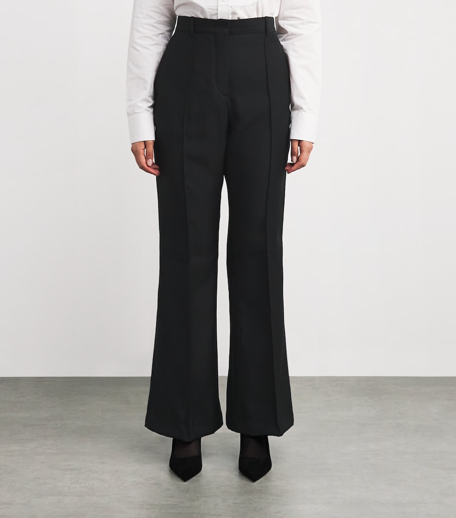 Wool-Silk Flared Trousers 1000 Image 3
