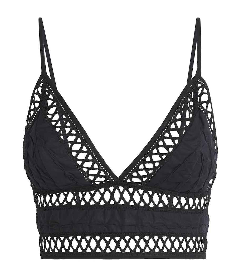 Netted Bralette Top BLACK Image 1