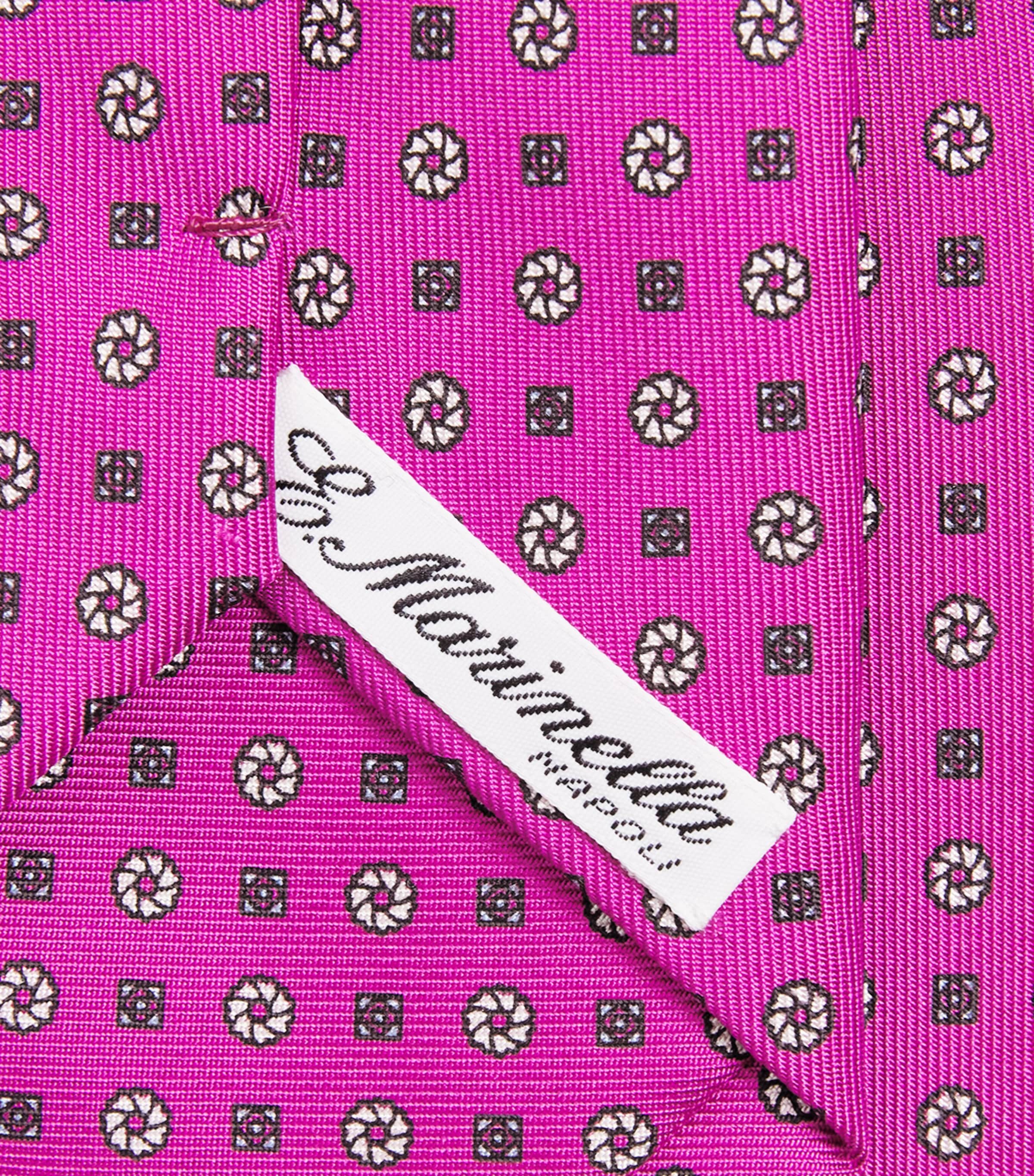 E. Marinella Silk Geometric Tie Brown Image 3