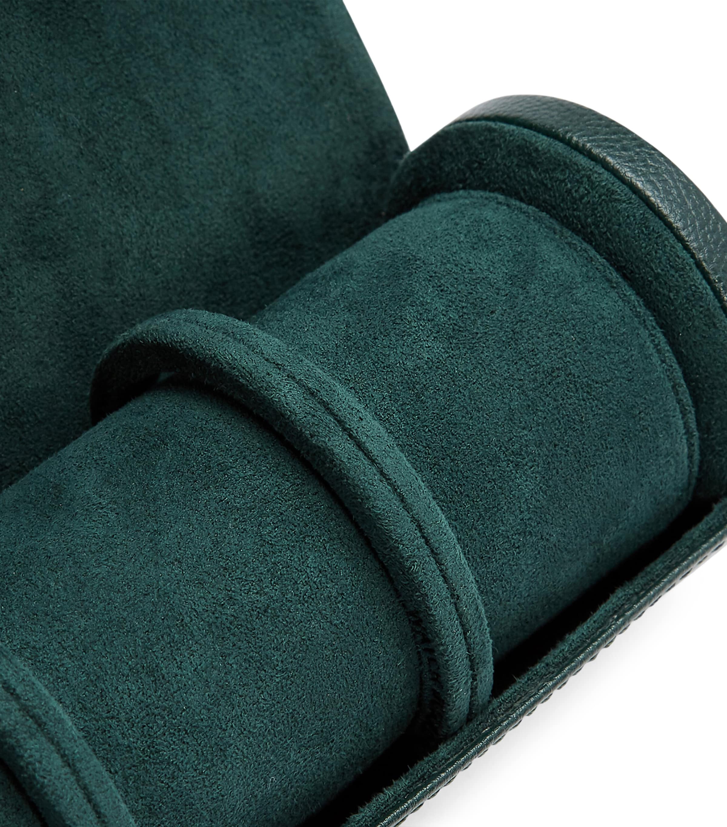 Vegan Leather Triple Watch Roll GREEN Image 4