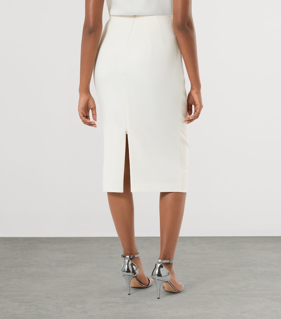 Marina Rinaldi Womens Cady Midi Pencil Skirt Ivory Image 5