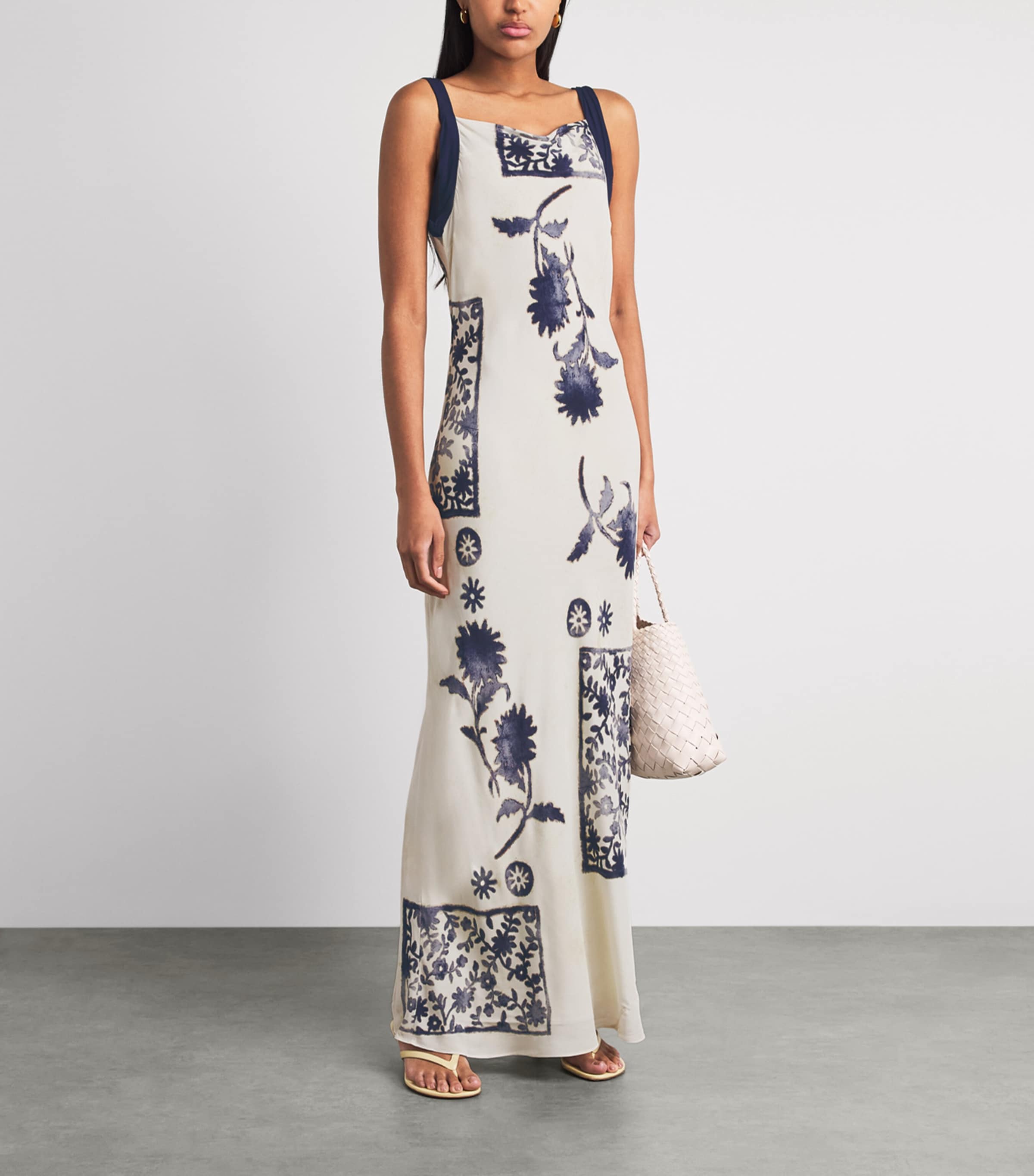 SIR. Womens Printed Philippa Maxi Dress Eira Midnight Image 2