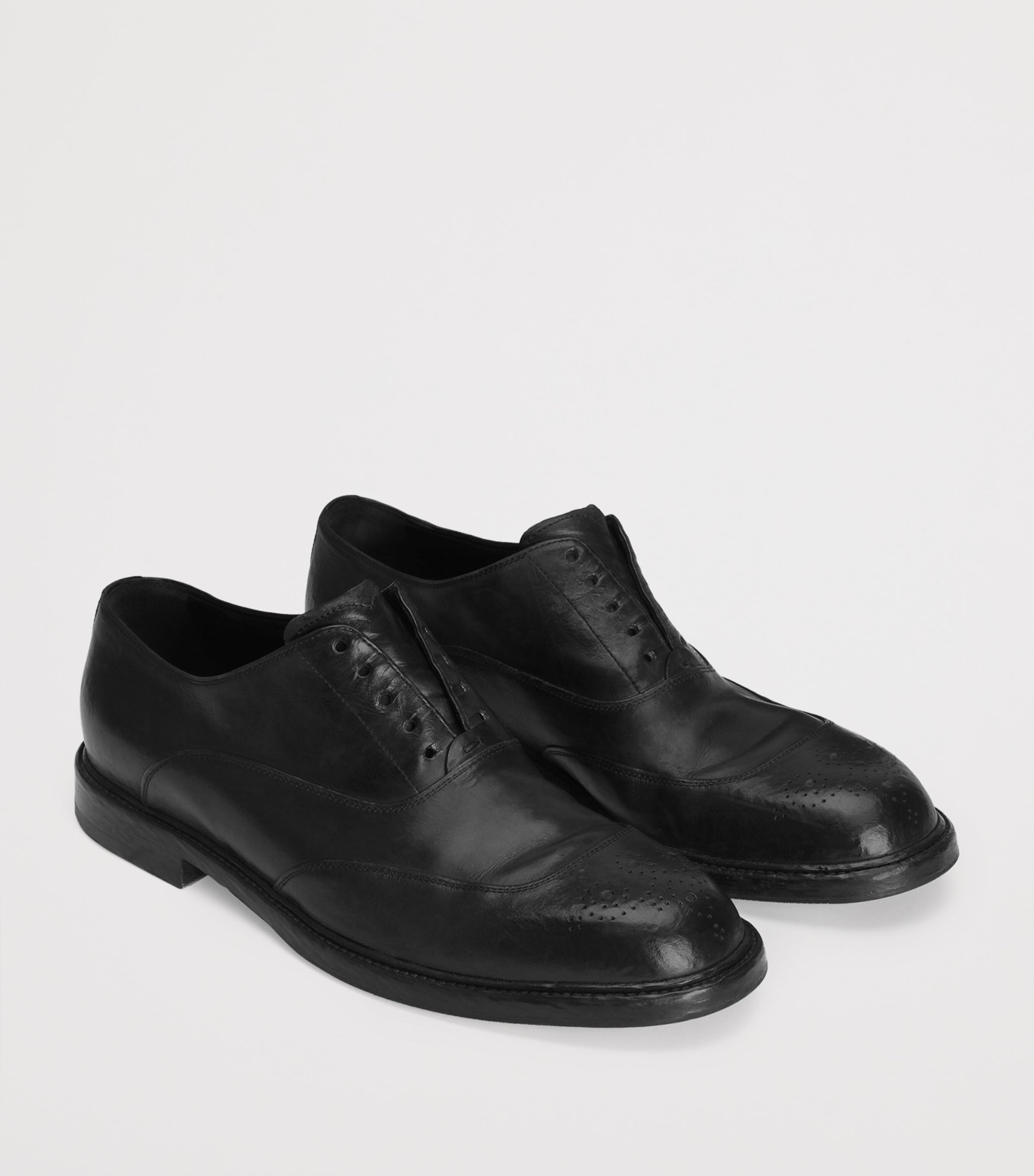 Leather Oxford Shoes 80999-BLACK Image 2