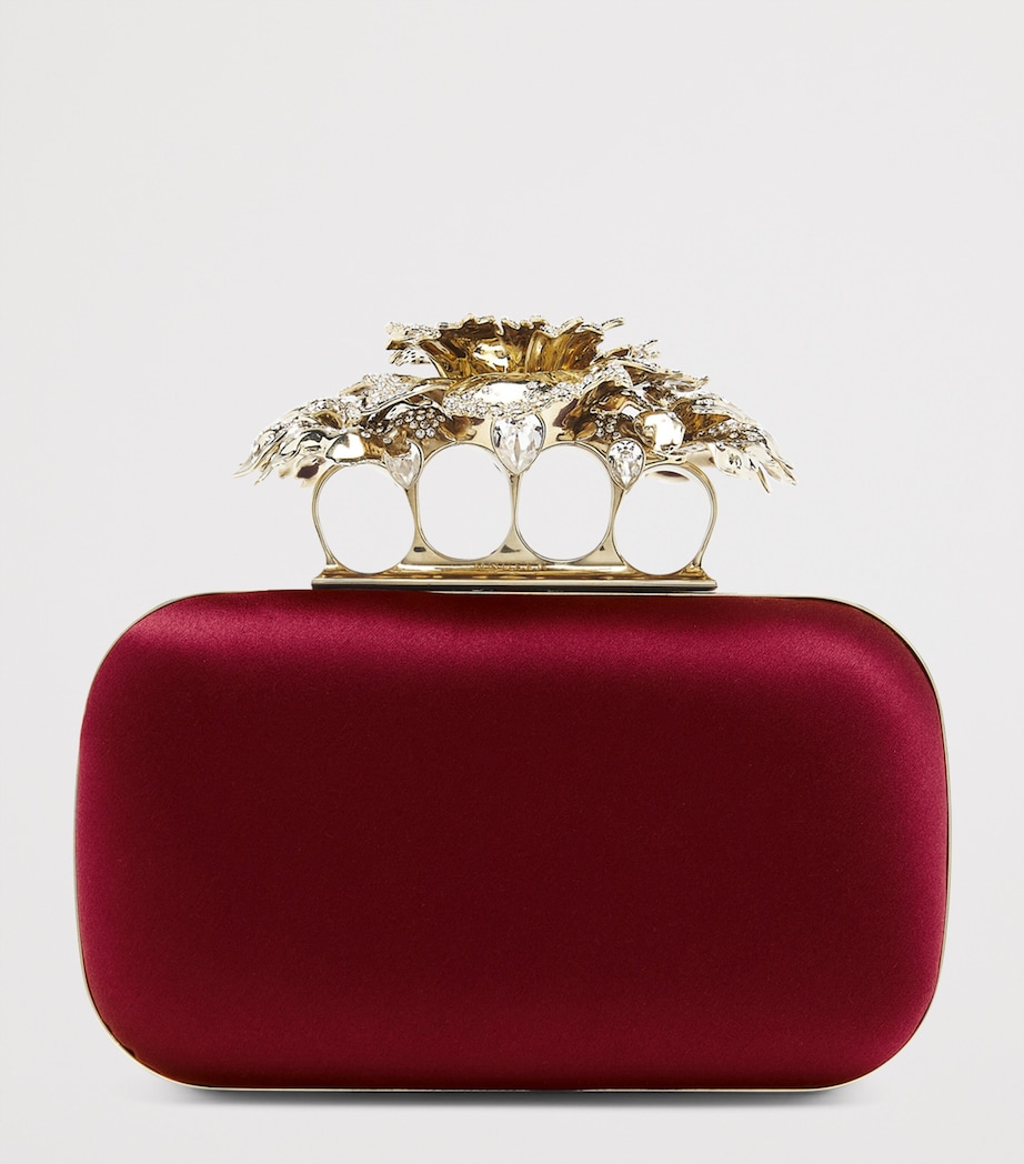 Silk Carnation Knuckle Clutch Bag 6100 Image 2