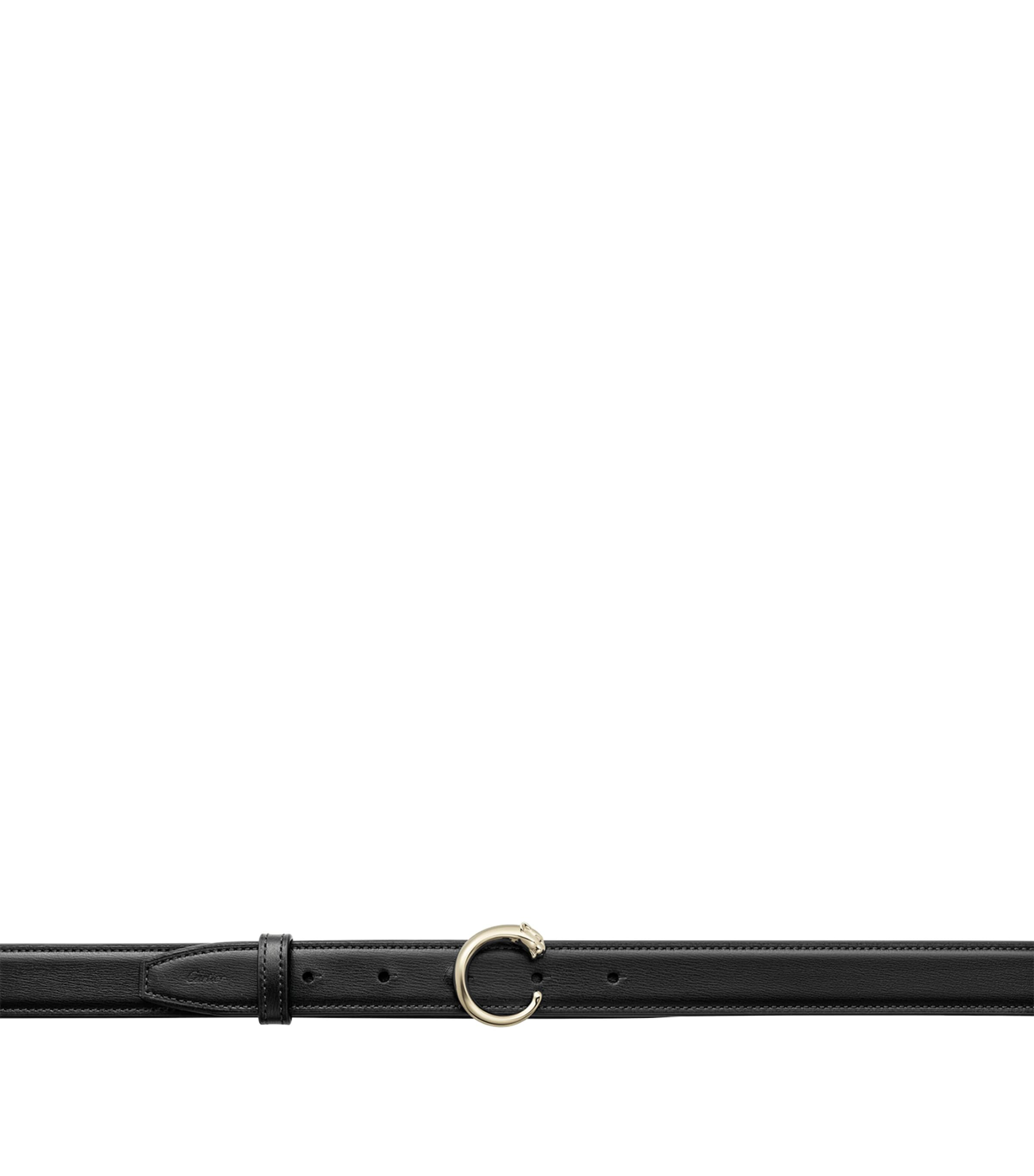Leather Panthère de Cartier Belt (85cm) BLACK Image 2
