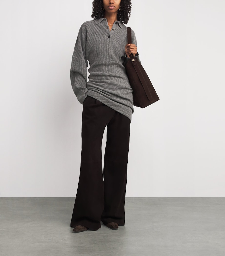 Wool Desert Polo Mini Dress 064 GREY MELANGE Image 3