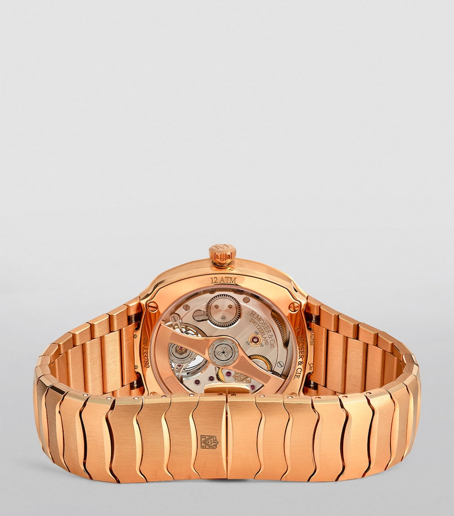 H. Moser & Cie Rose Gold Streamliner Watch 40mm Black Image 2