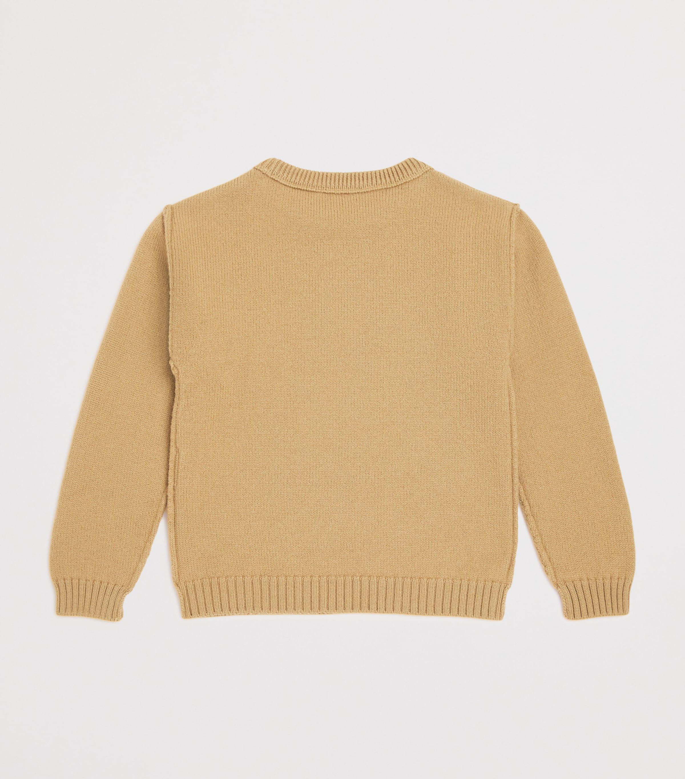 Wool Ami De Coeur Sweater (4-12 Years) 289-CAMEL/ROUGE Image 2