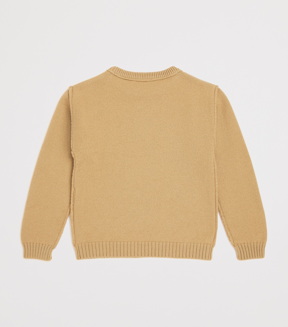 Wool Ami De Coeur Sweater (4-12 Years) 289-CAMEL/ROUGE Image 2