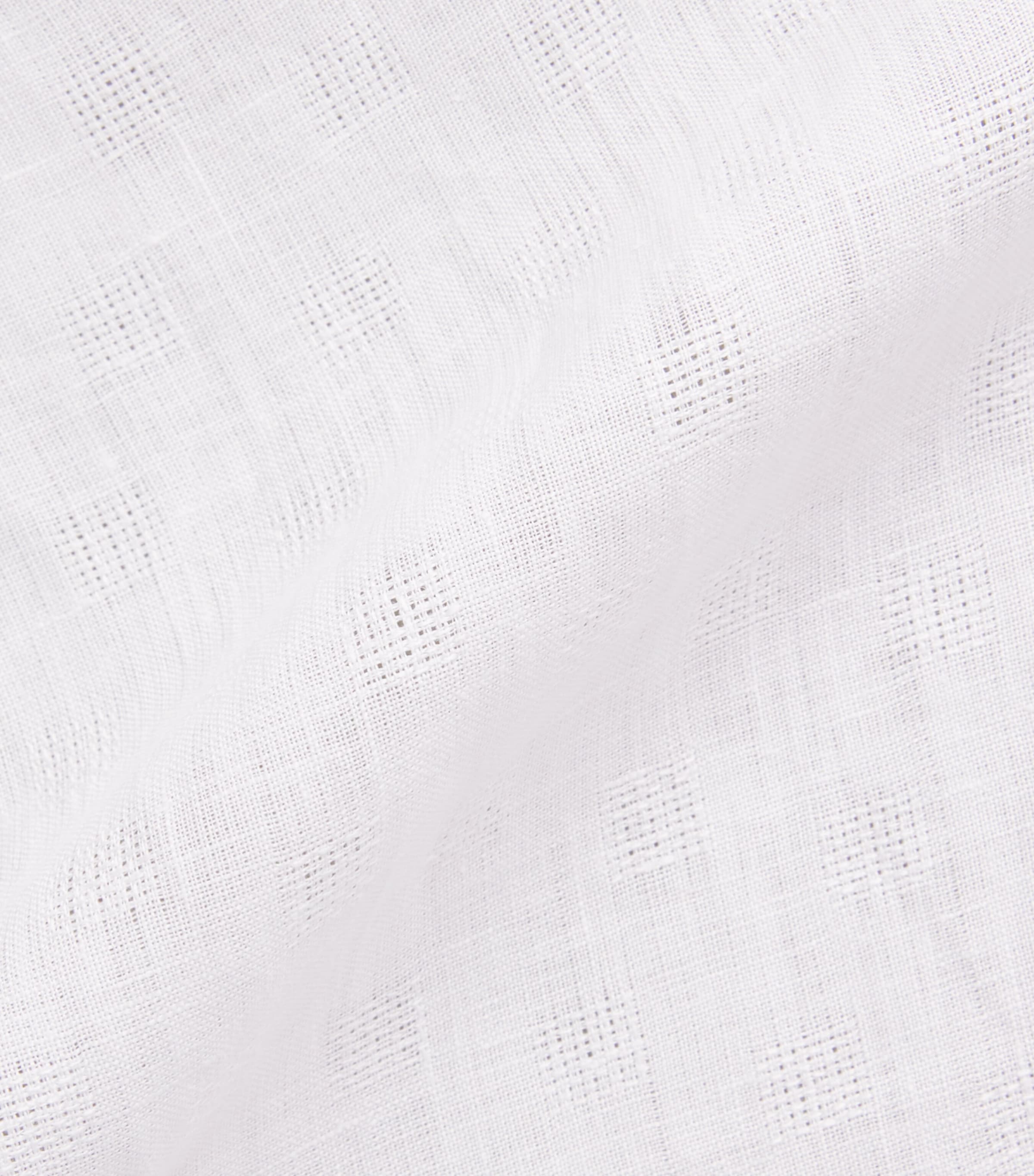 Pal Zileri Mens Linen Jacquard Shirt White Image 6