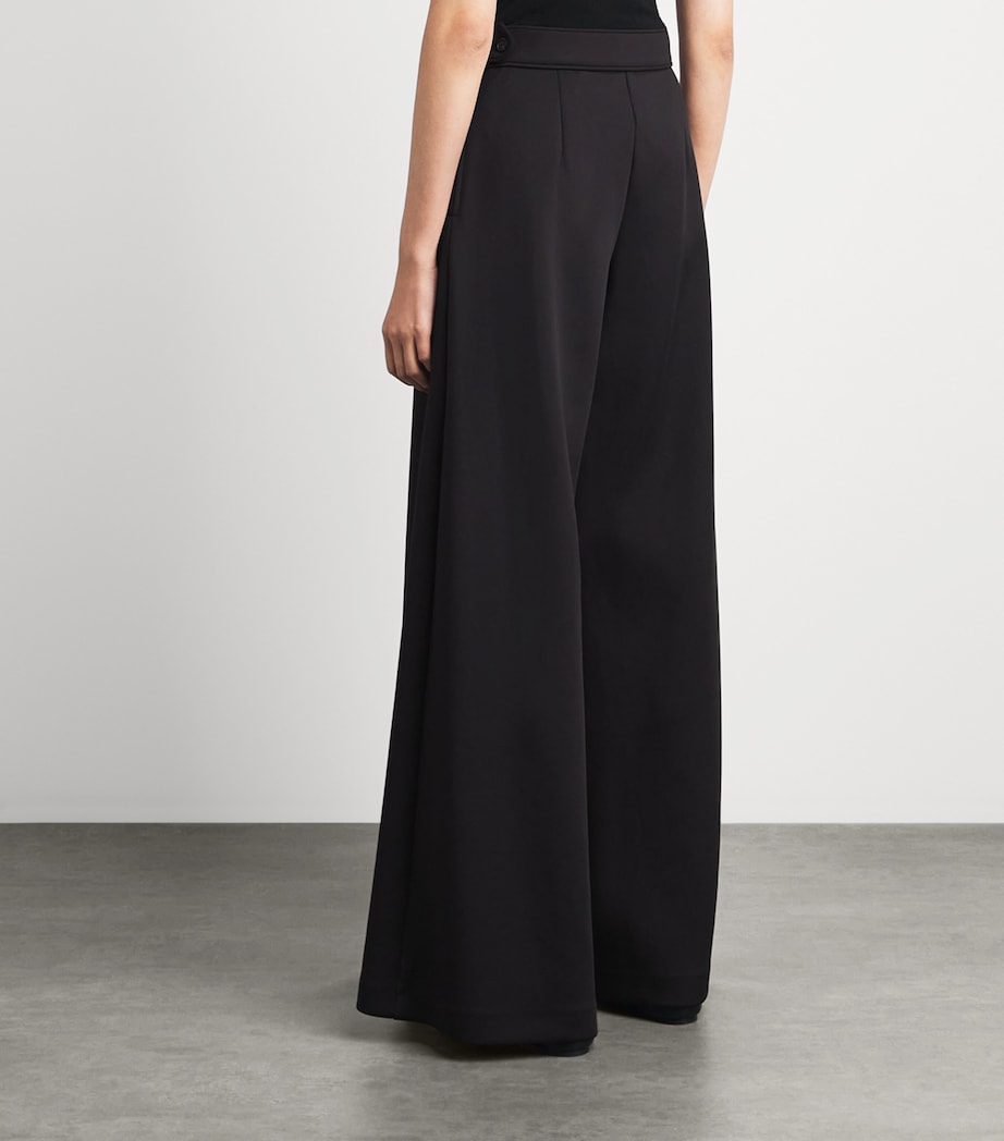 MM Womens Jersey Wide-Leg Trousers Black Image 5