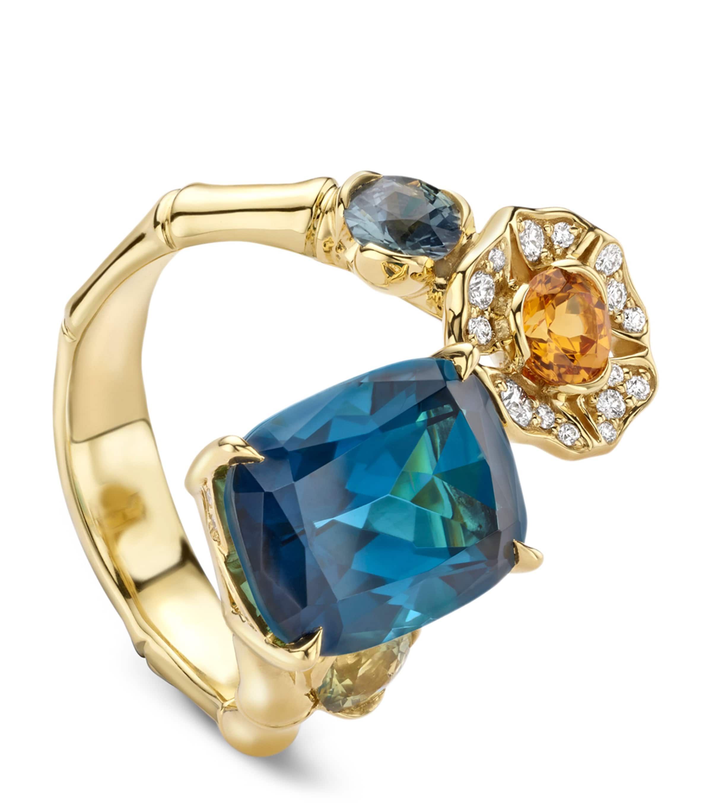 Boodles Yellow Gold, Diamond and Gemstone The Palace Collection Queen Charlotte's Cottage Gemini Ring Gold Image 1