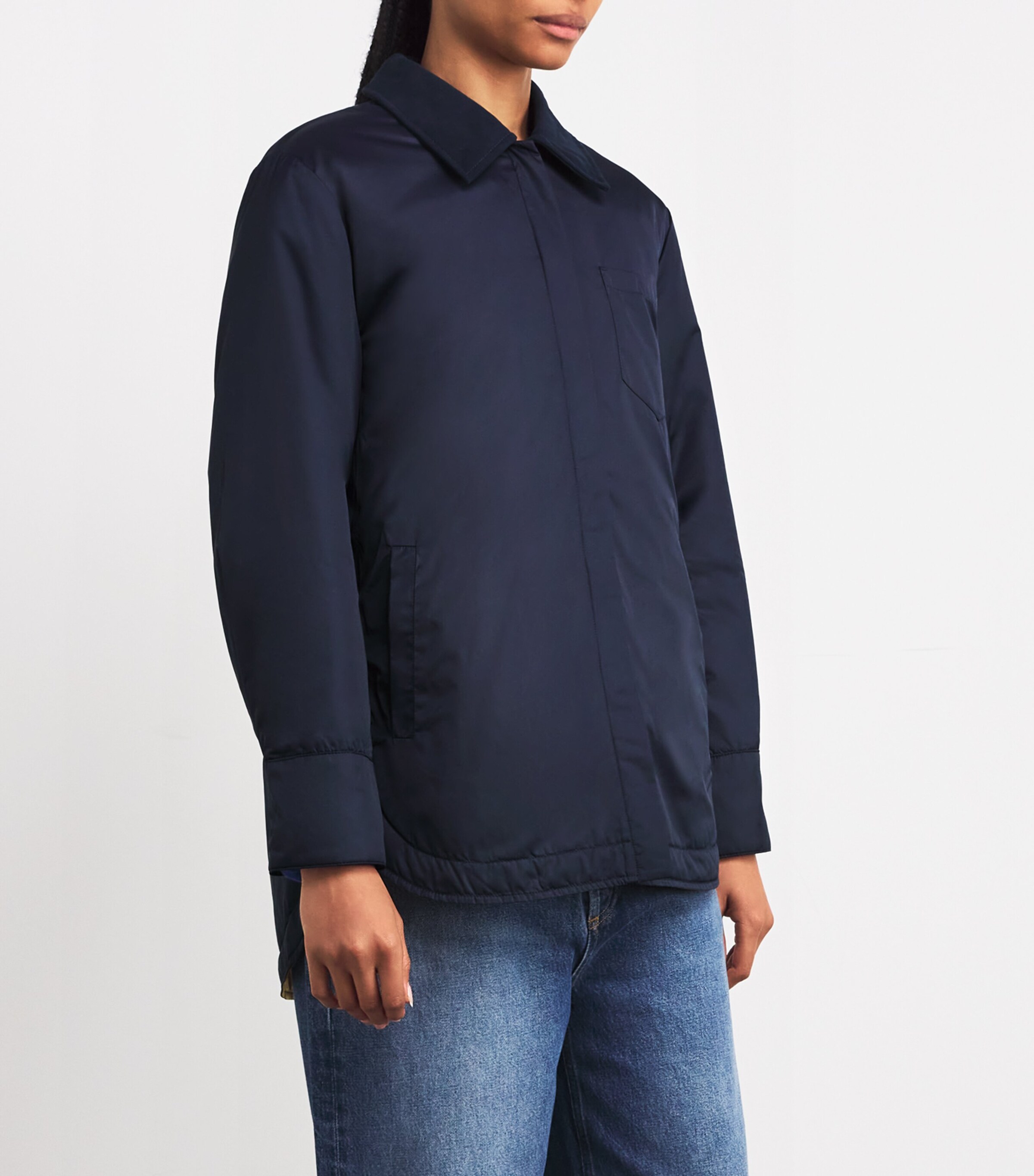 MAX&Co. Womens Padded Shirt Jacket Navy Image 3