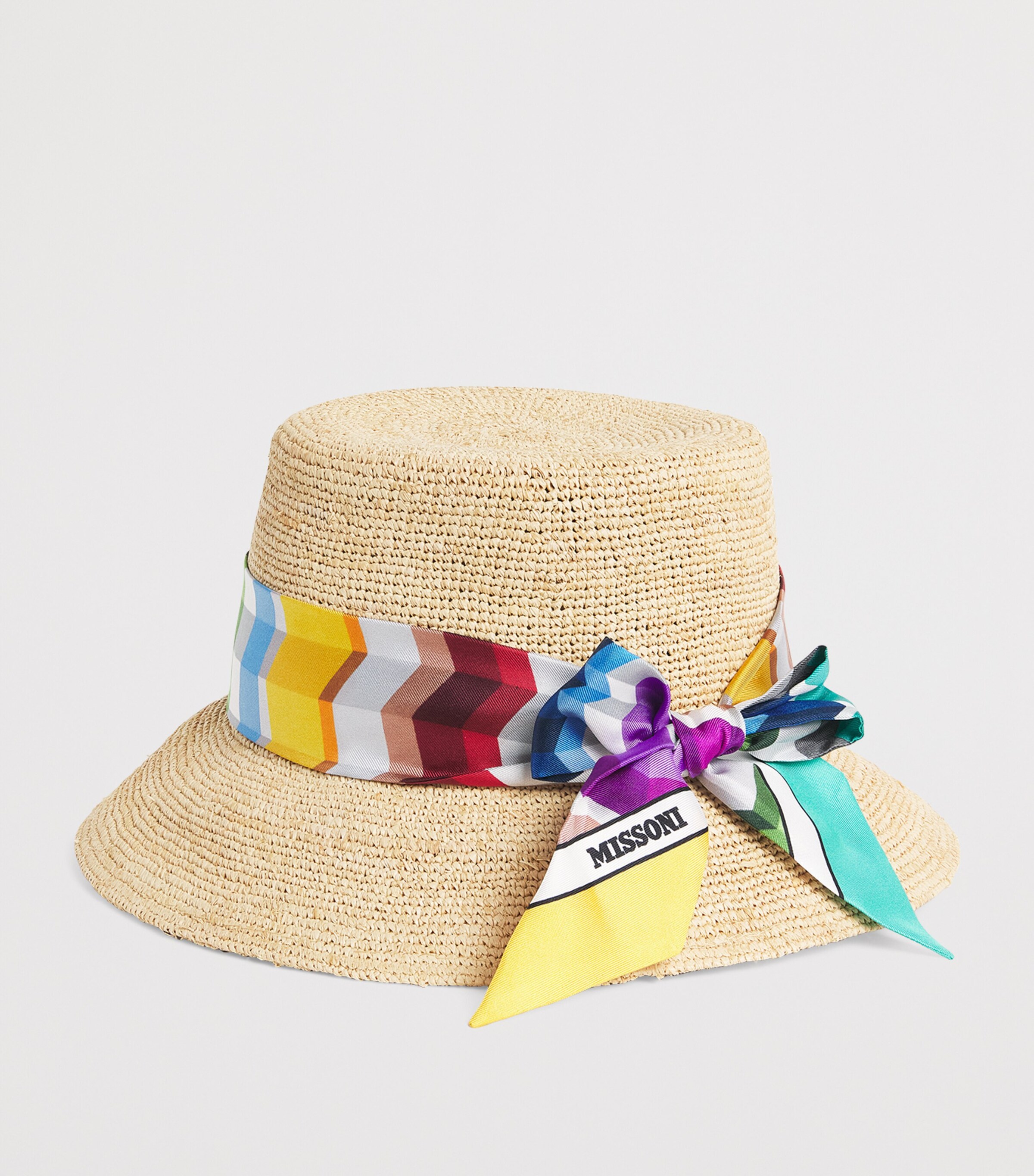 Missoni Silk-Trim Straw Hat Image 3