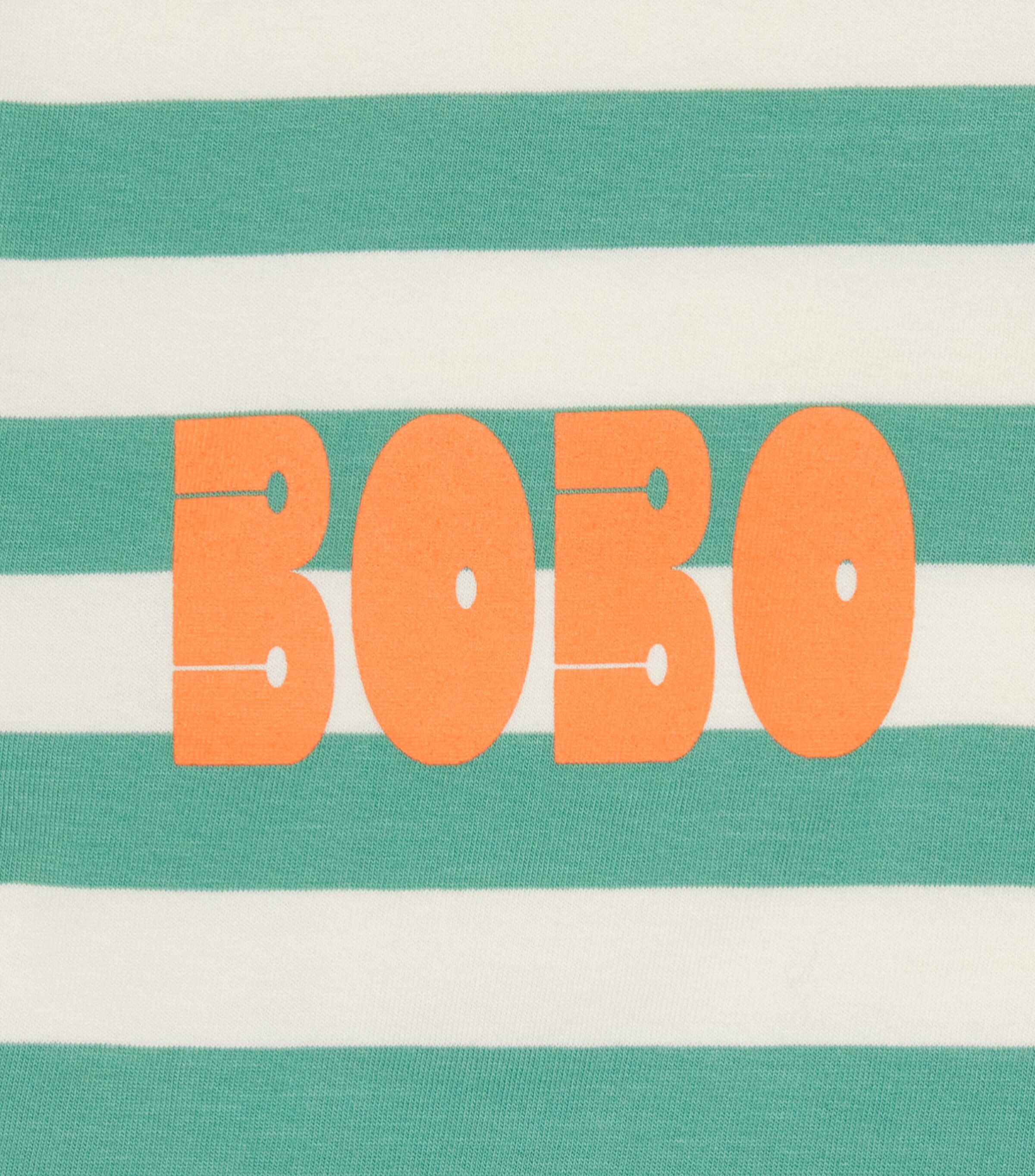 Bobo Choses Cotton Stripe Logo T-Shirt (4-5 Years) Offwhite Image 3