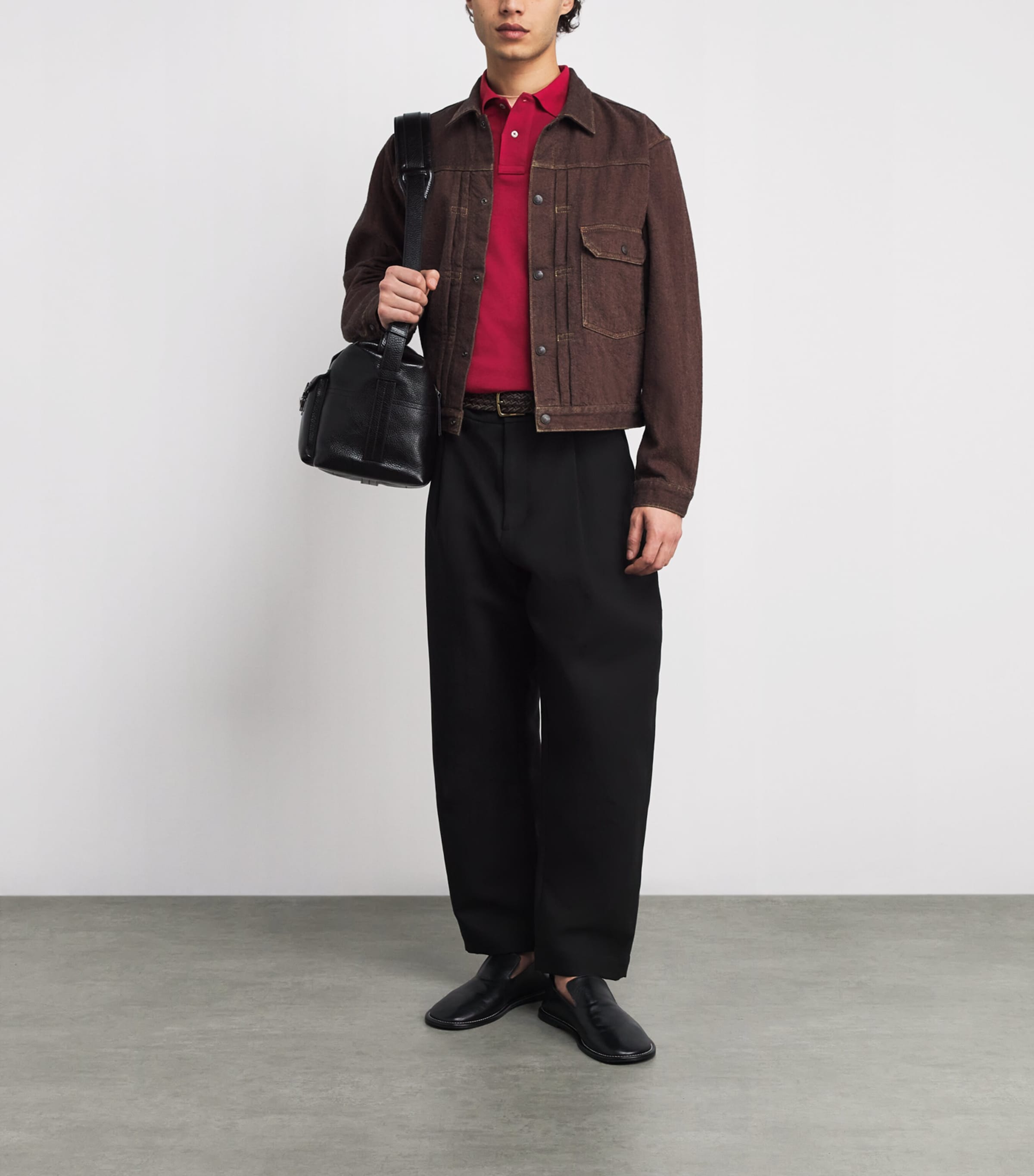 Cotton Mesh Custom-Fit Polo Shirt HERITAGE RED/C5213 Image 2