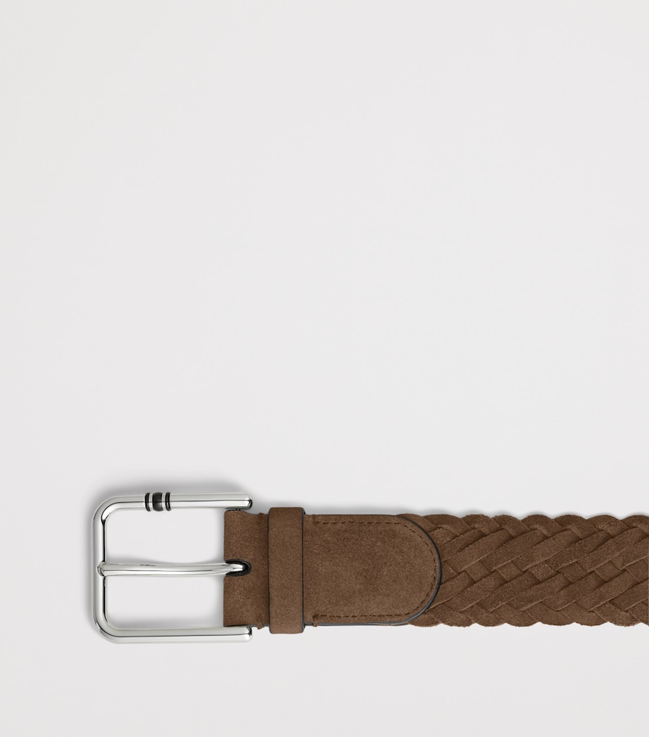 Montblanc Suede Braided Meisterstück Belt (Large) Brown Image 2