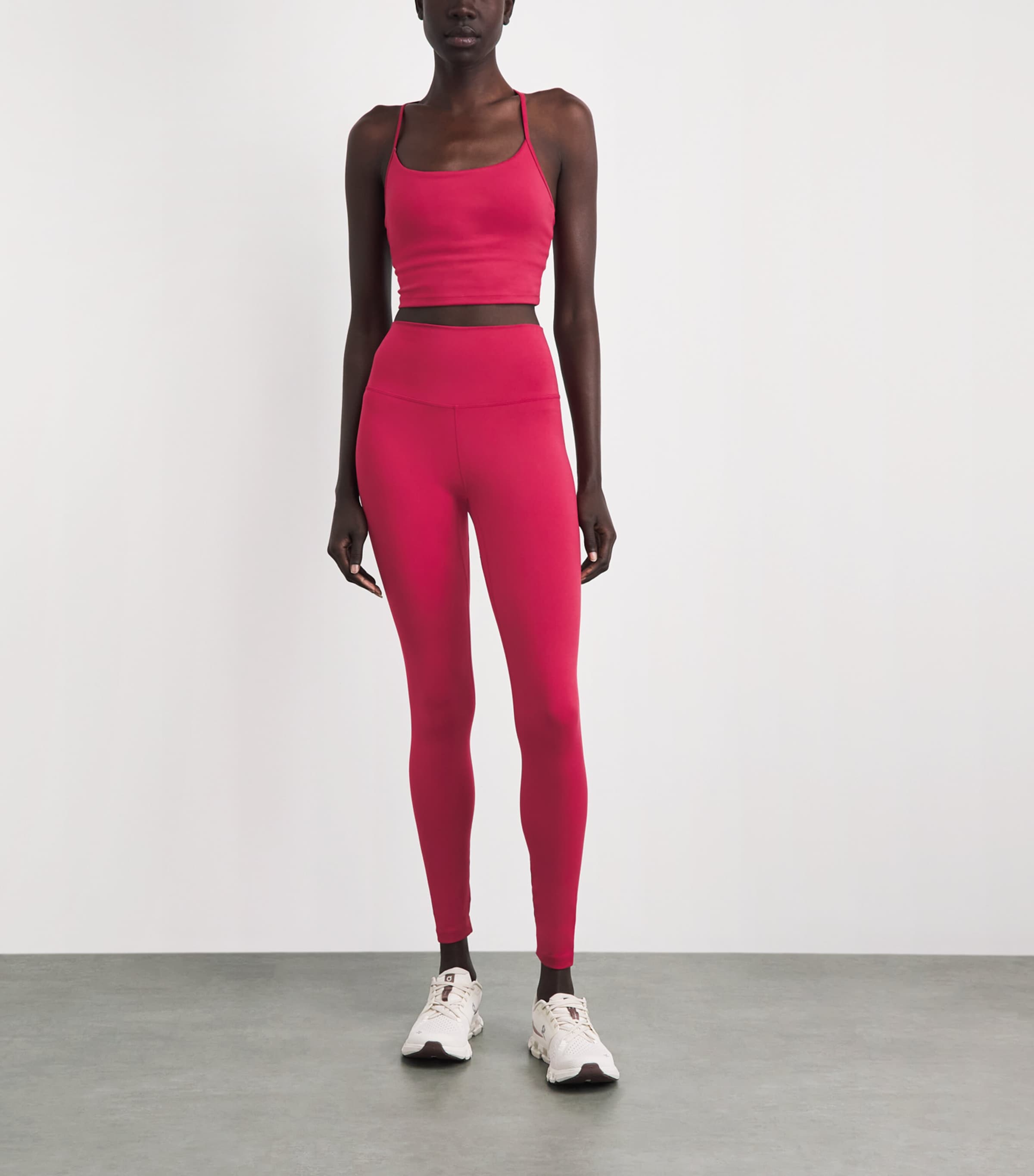 Varley Womens FreeSoft High-Rise Sports Leggings Rich Raspberry Image 2