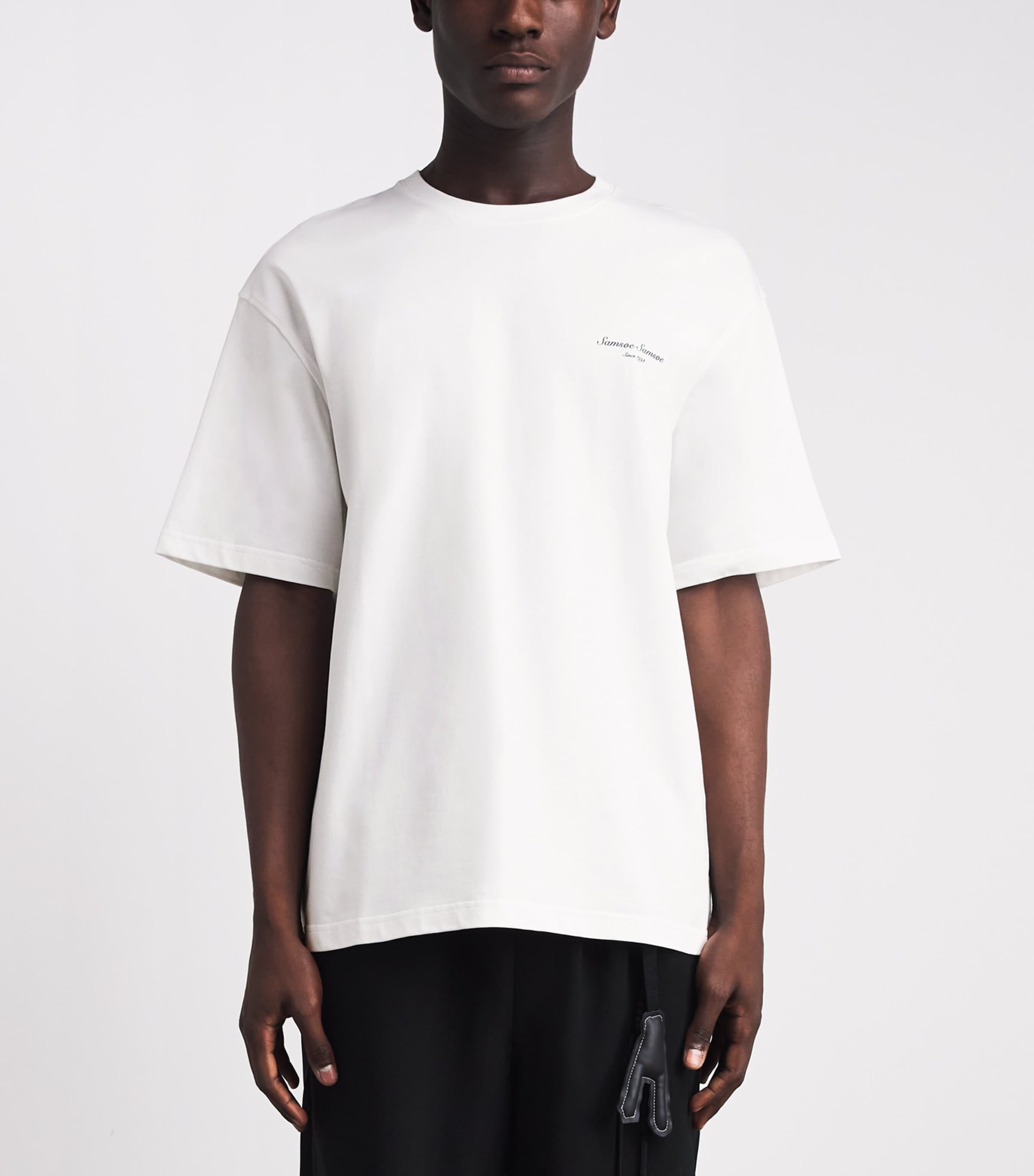 Samsøe Samsøe Mens Organic Cotton Sauni T-Shirt White Building Image 4