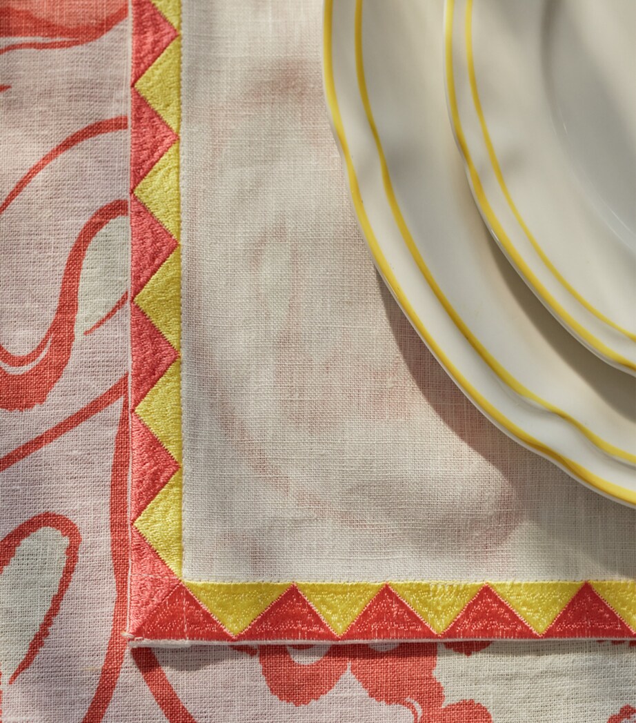 x Christopher Farr Linen Island Hue Placemats (45cm x 36cm) PINK Image 4