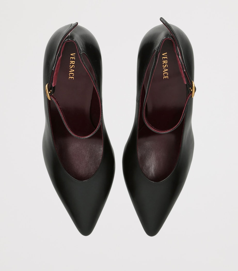 Versace Leather Gianni Pumps 90 Black Image 4