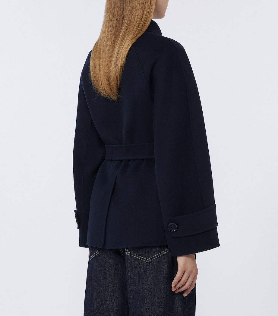 Virgin Wool Belted Jacket MIDNIGHTBLUE Image 4