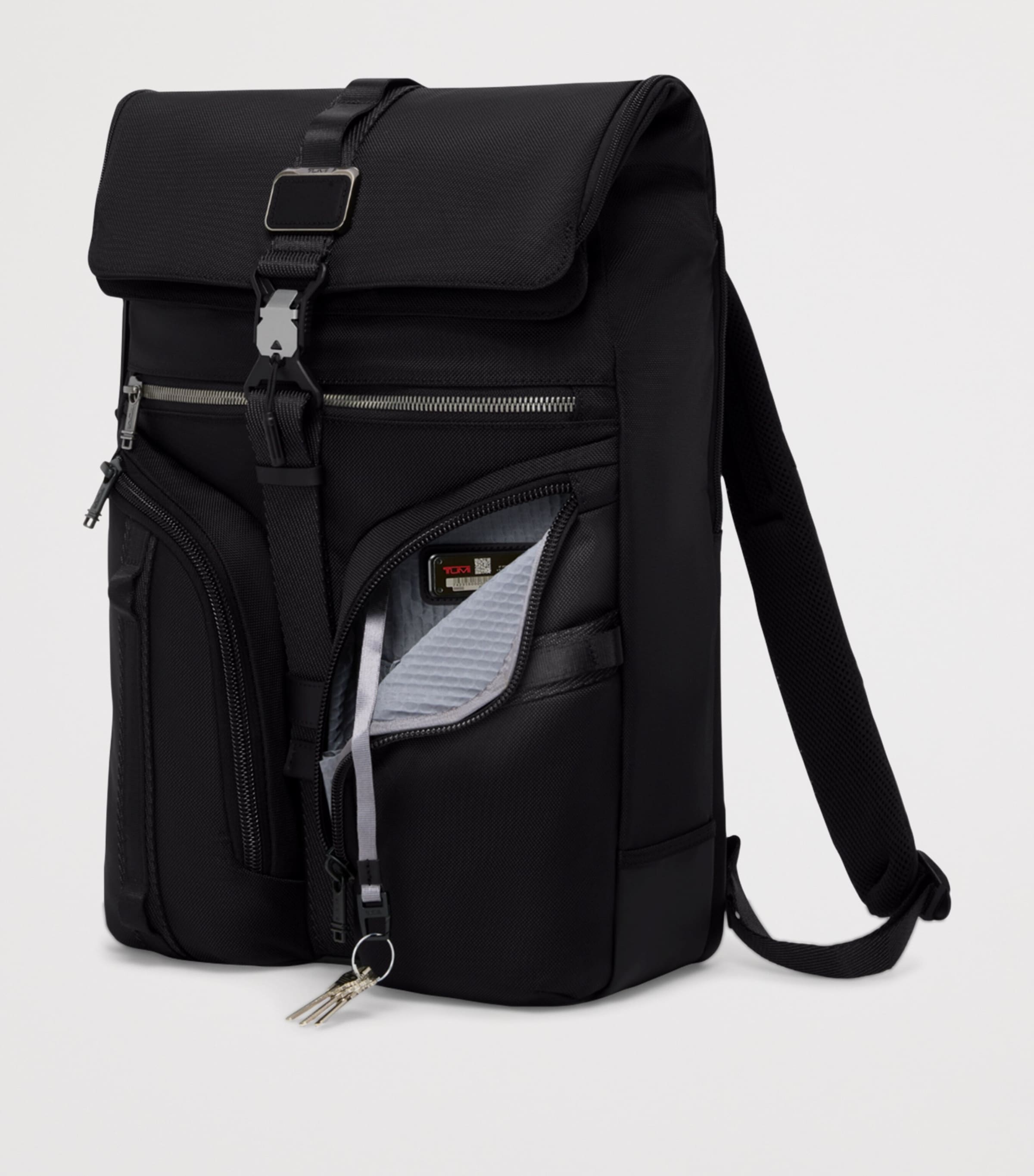 Tumi Alpha Bravo Surveillance Flap Backpack Black Image 4