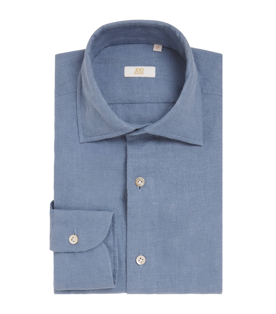 Brushed Linen Shirt BLUE Image 1