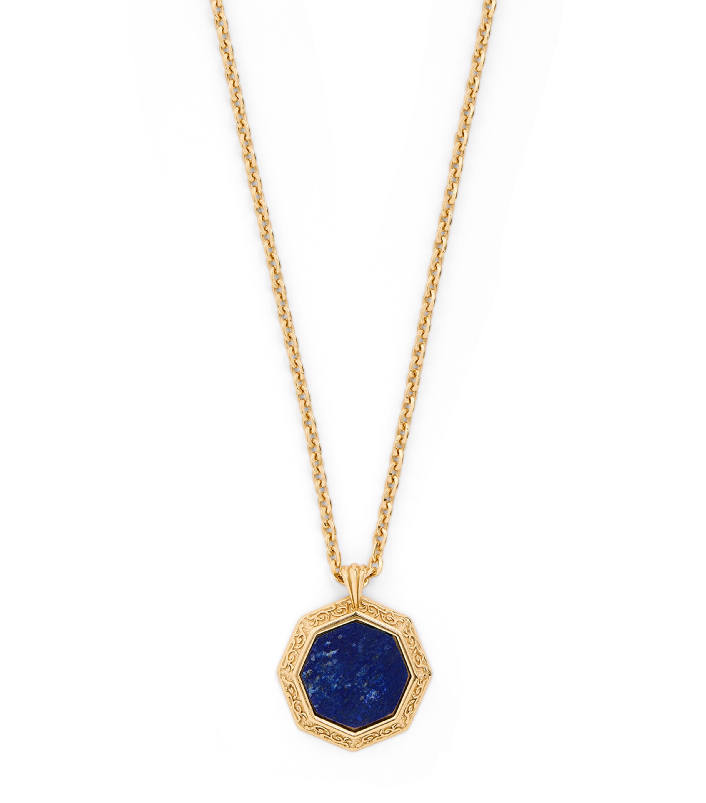 Emanuele Bicocchi Gold-Plated Lapis Lazuli Pendant Necklace Gold Plated Image 1
