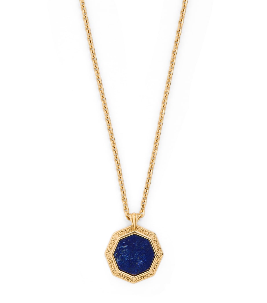 Emanuele Bicocchi Gold-Plated Lapis Lazuli Pendant Necklace Gold Plated Image 1
