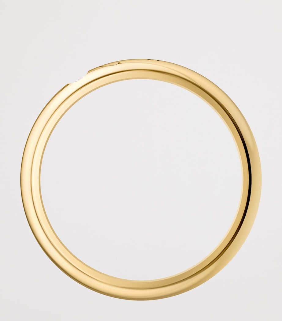 Yellow Gold and Diamond C de Cartier Curved Wedding Ring YELLOW GOLD Image 3