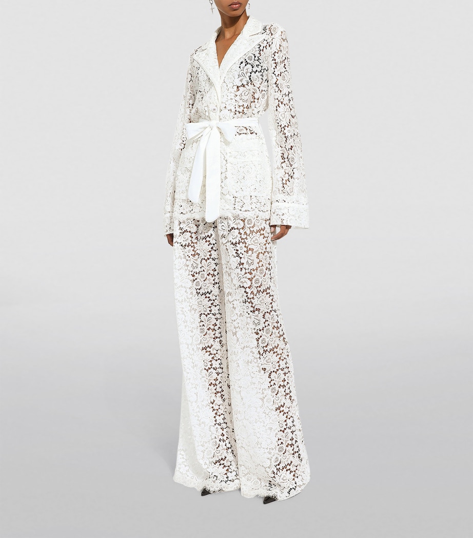 Lace Single-Breasted Blazer W0111-WHITE Image 4