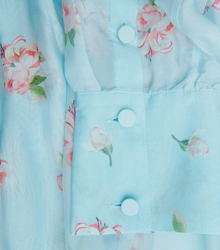 LEO LIN Womens Floral Lilith Maxi Dress Ditsy Floral Blue Image 6