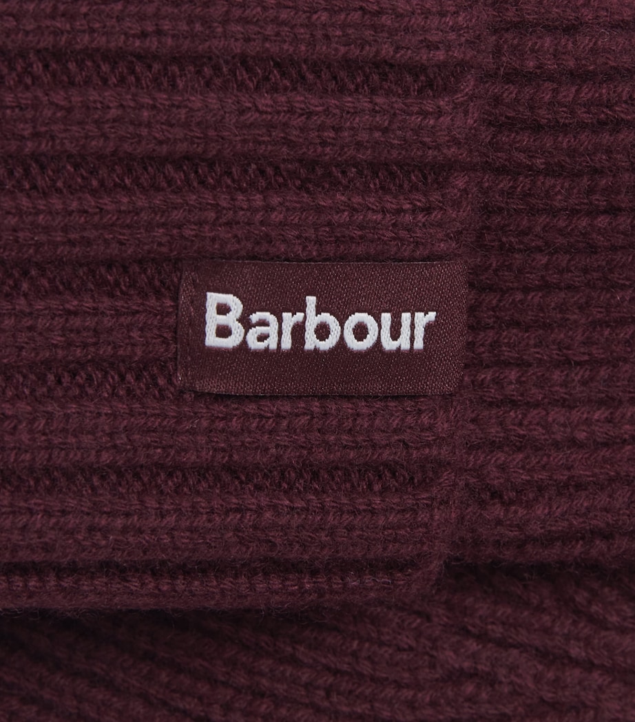 Barbour Wool-Cashmere Danforth Beanie Wine Image 3