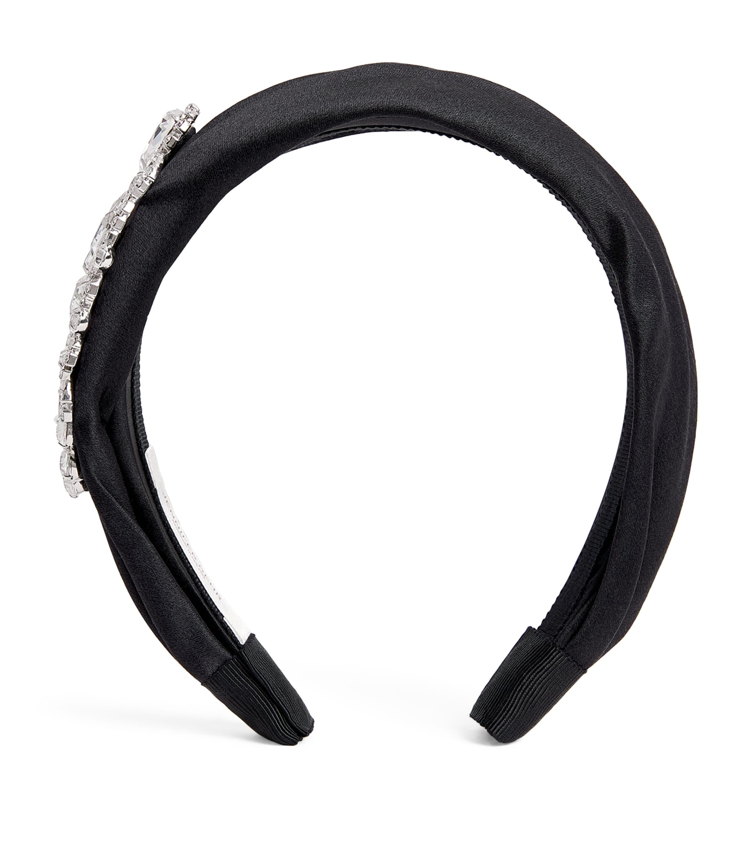 Satin Embellished Harriet Headband BLACK Image 1