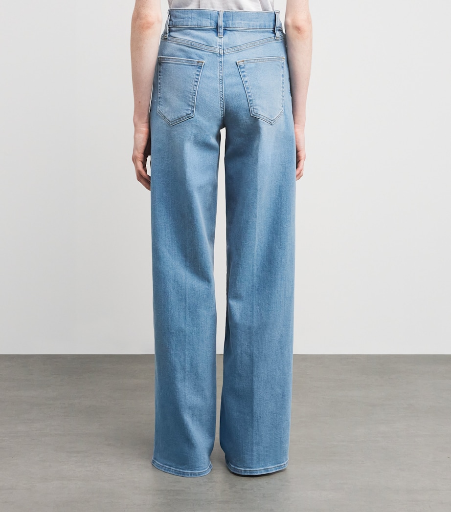 Le Slim Palazzo Long Wide-Leg Jeans HONEYMOON Image 4