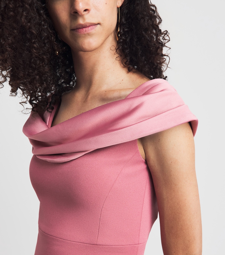 Solace London Womens Crepe Adele Maxi Dress Dark Rose Image 5