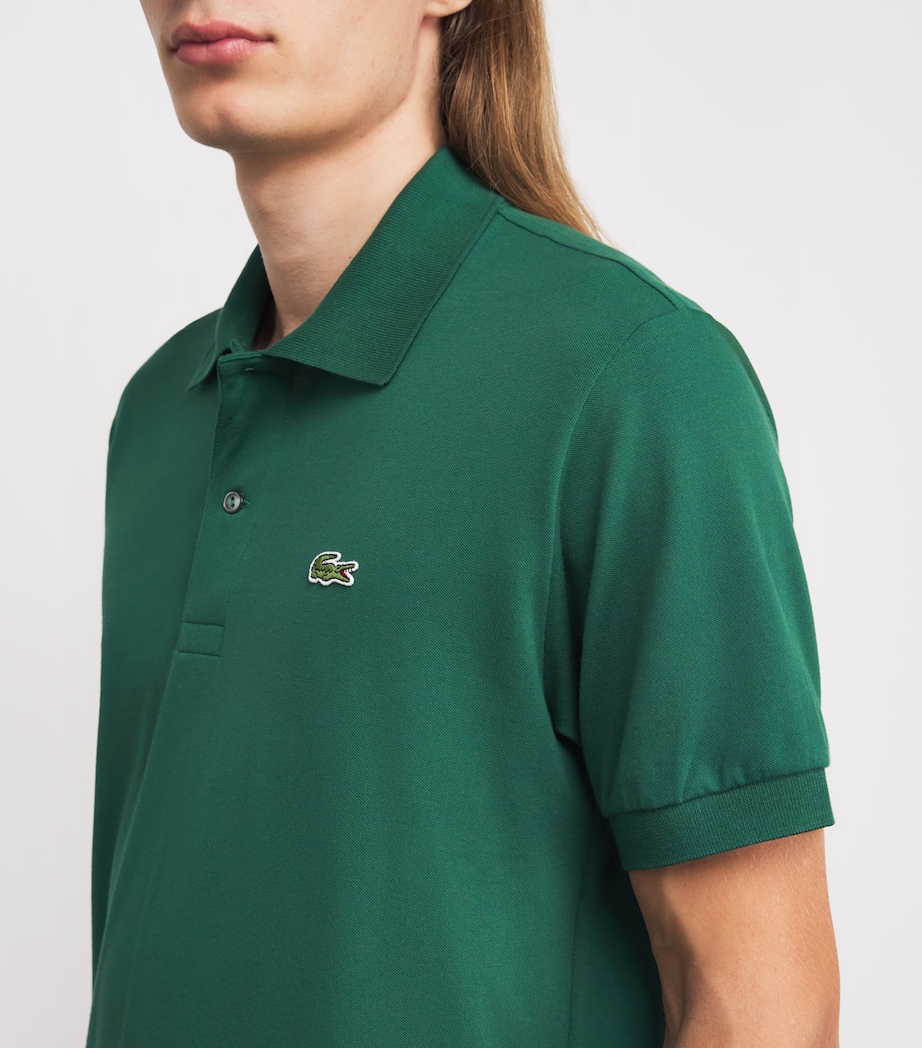 Cotton Logo Polo Shirt GREEN Image 6