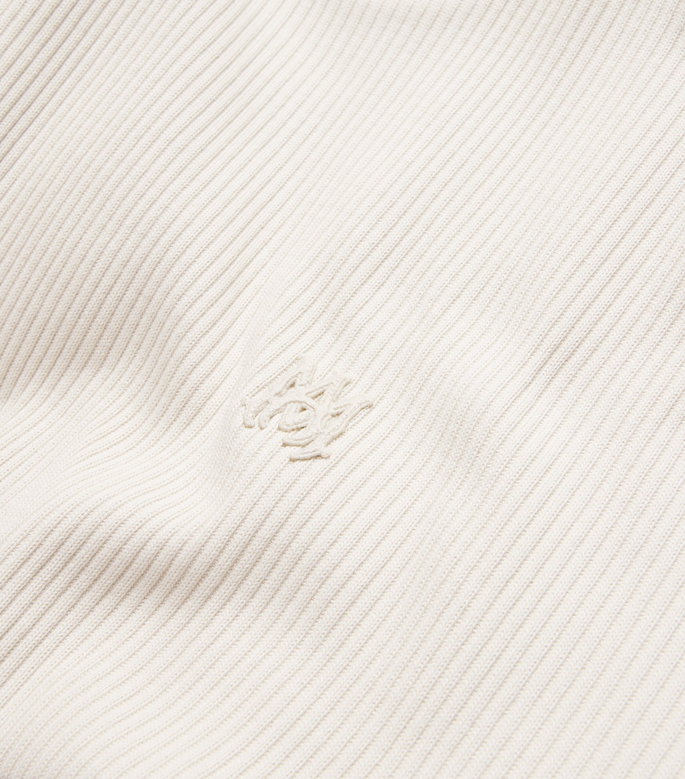 Stretch-Cotton Ribbed Logo Oversized T-Shirt ALABASTER Image 5