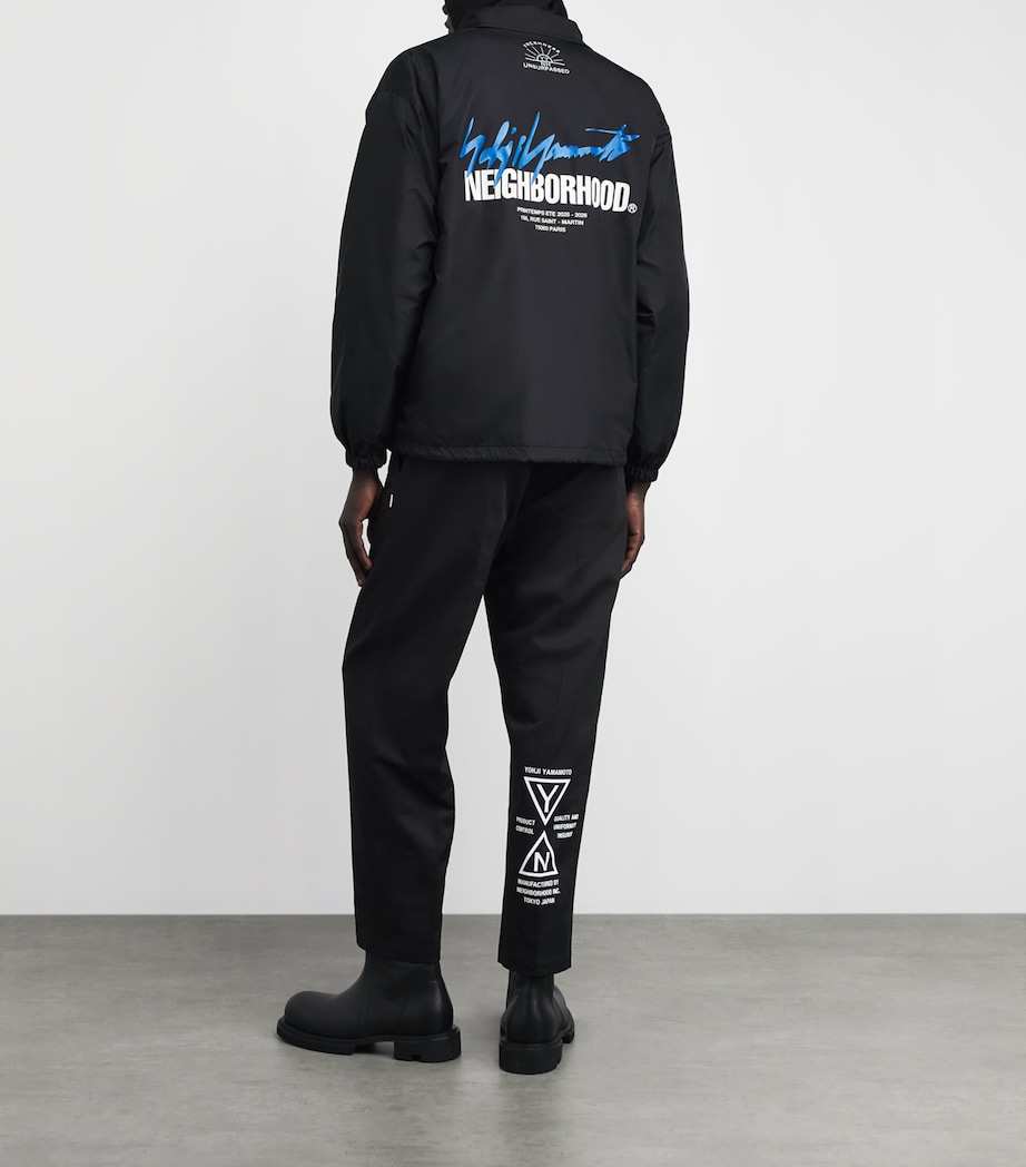 Yohji Yamamoto Mens x Neighborhood Pleated Tuck Work Trousers Black Image 2