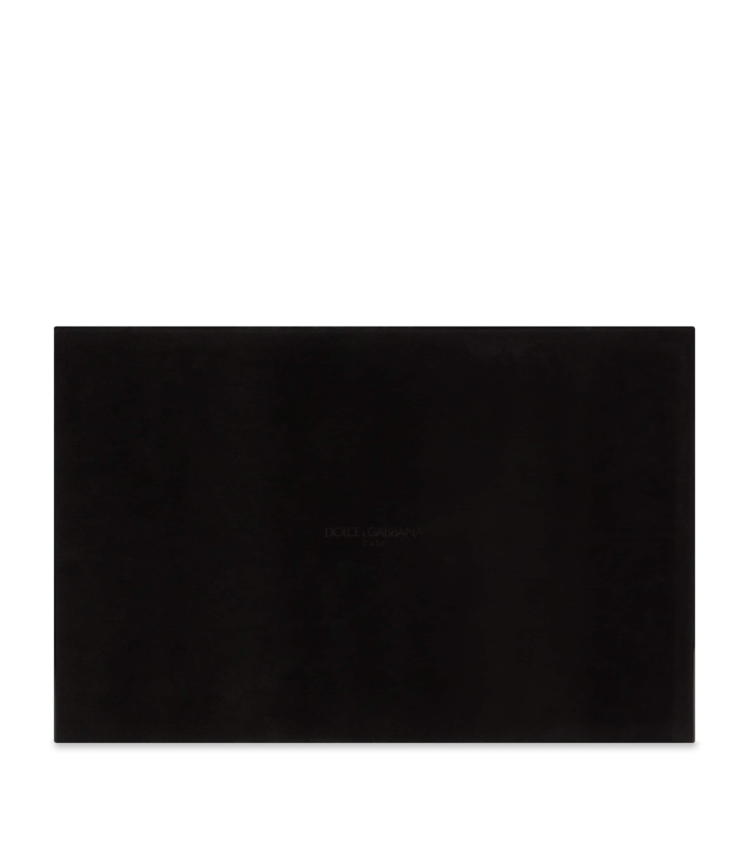 Dolce&Gabbana Casa DG Millennials Logo Serving Tray (30cm x 46cm) Nero Dg Logo B Image 2