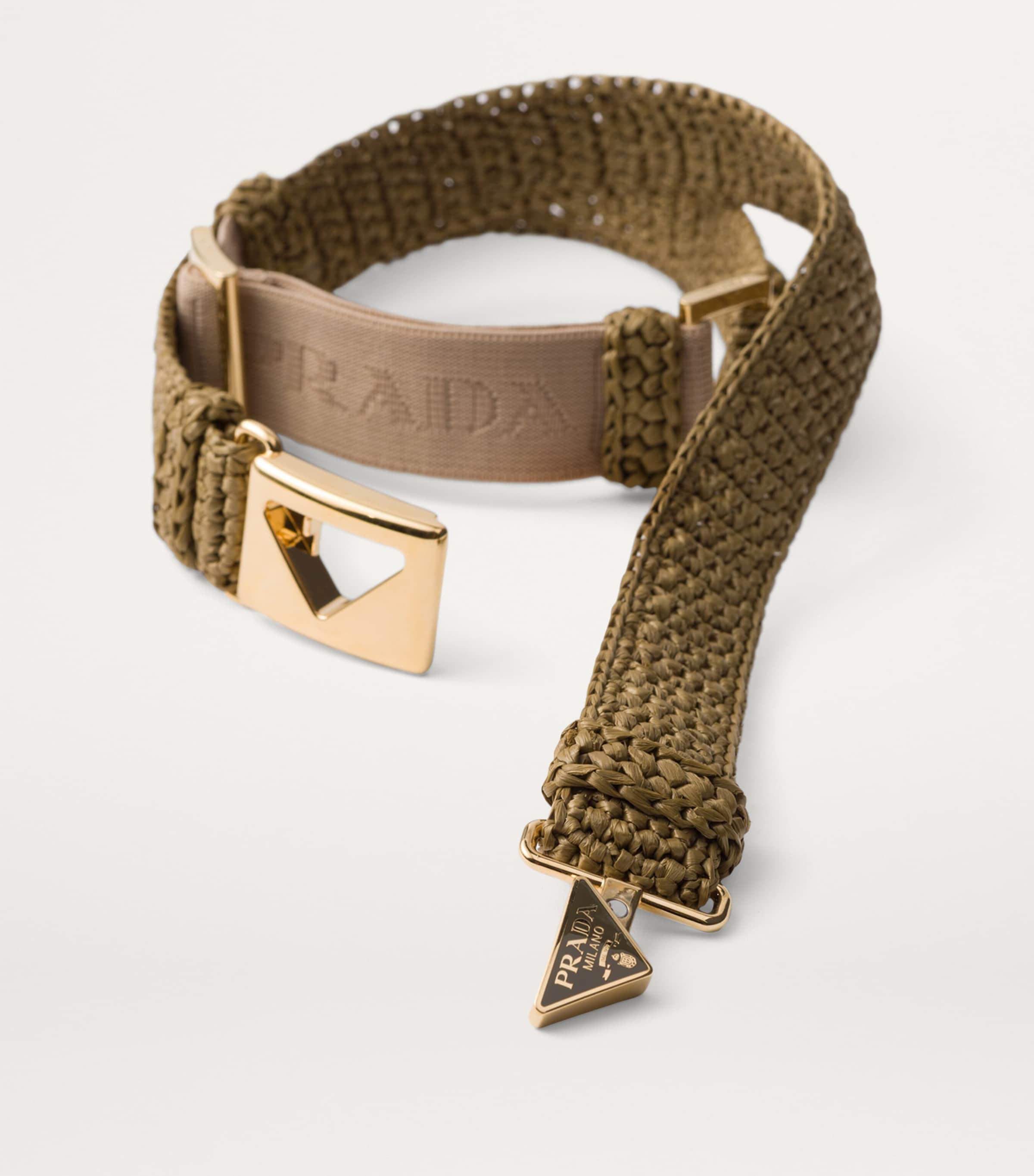 Prada Crochet Logo Belt Image 3