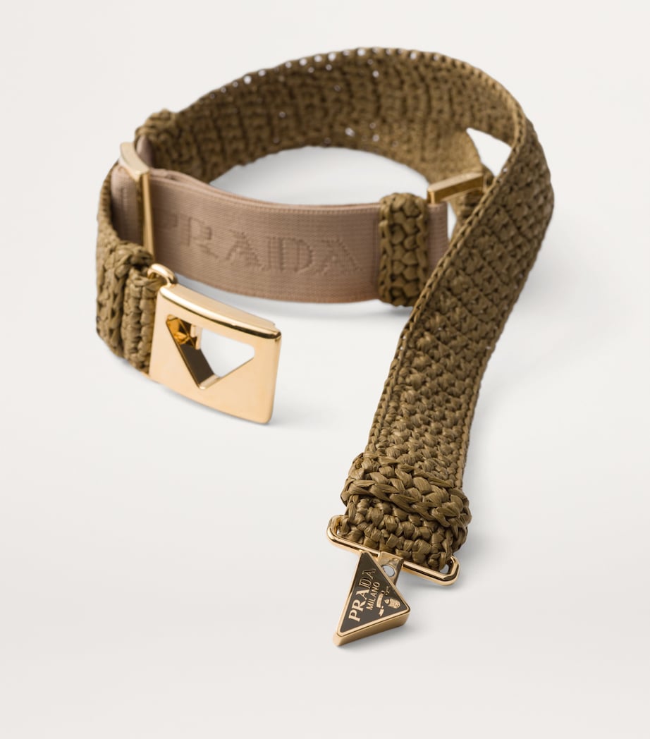Prada Crochet Logo Belt Image 3