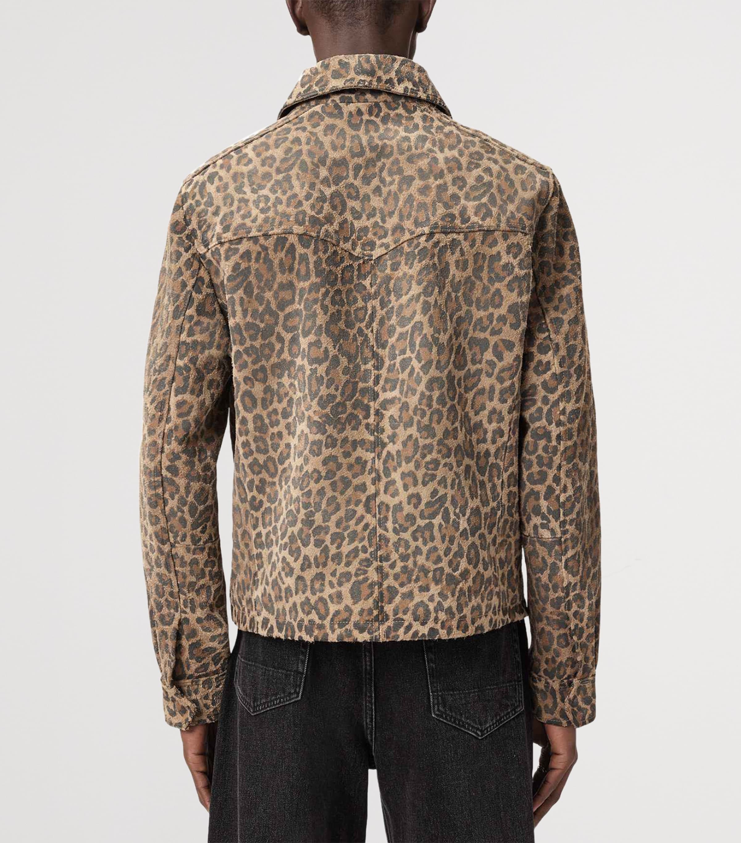 Suede Leopard Dellcot Jacket PEANUT BROWN Image 5