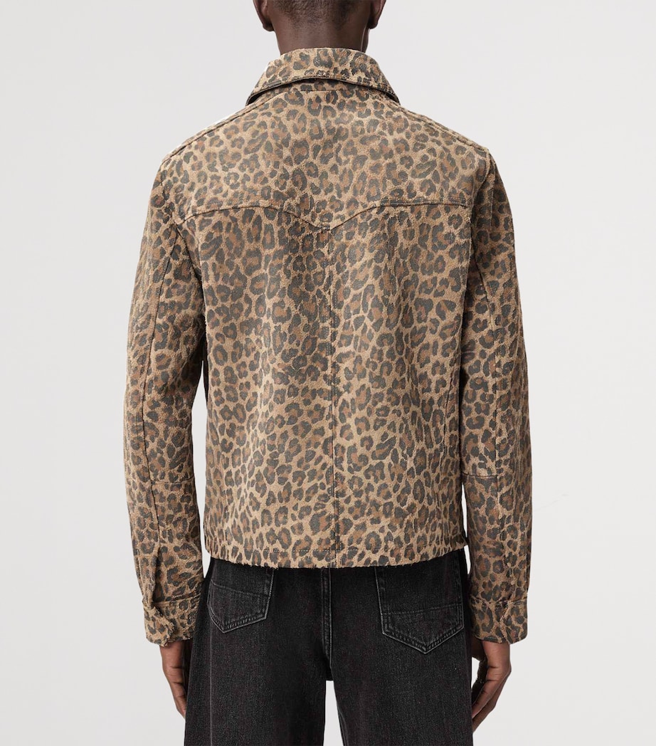 Suede Leopard Dellcot Jacket PEANUT BROWN Image 5