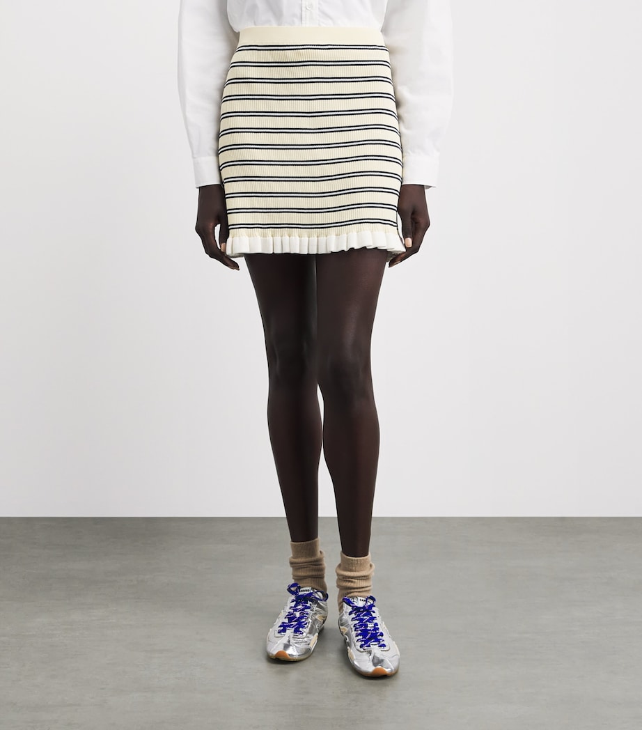 Claudie Pierlot Womens Stripe Mini Skirt Multicolored Image 4
